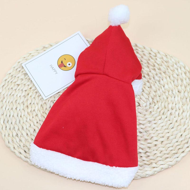 【犬服 犬 服 犬の服 秋服 冬服用】サンタケープ【クリスマス コスチューム マント ボンボンドッグ ペット ウェア ダックス トイプードル チワワ タムベディ 楽しい シーズー】[CN][GI]