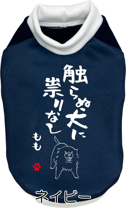 【犬服 犬 服 犬の服 名入れ 秋服 冬服用】愛犬のお名前入り 触らぬ犬に祟りなし【ドッグウェア ことわざ ダックス トイプードル チワワ タムベディおもしろい】(S/3/RI/H/)