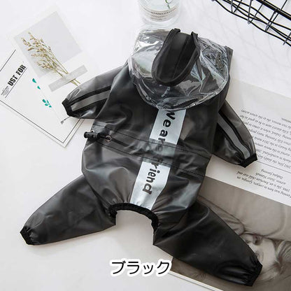 【犬服 犬 服 犬の服】シースルーレインコート【ドッグウェア 合羽 カッパ 雨具 梅雨 お散歩 チワワ ダックス トイプードル タムベディ おしゃれ】色移りがある場合がございます[CN][GI]
