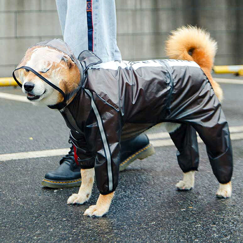 【犬服 犬 服 犬の服】シースルーレインコート【ドッグウェア 合羽 カッパ 雨具 梅雨 お散歩 チワワ ダックス トイプードル タムベディ おしゃれ】色移りがある場合がございます[CN][GI]