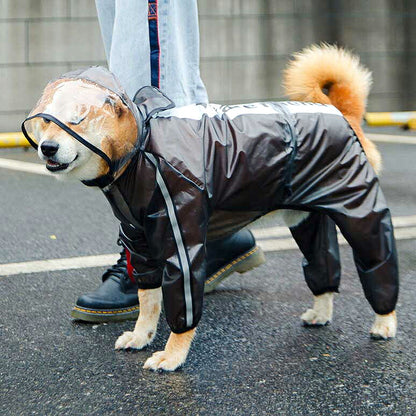 【犬服 犬 服 犬の服】シースルーレインコート【ドッグウェア 合羽 カッパ 雨具 梅雨 お散歩 チワワ ダックス トイプードル タムベディ おしゃれ】色移りがある場合がございます[CN][GI]