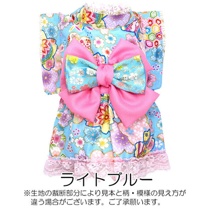 【犬服 犬 服 犬の服 秋服 冬服用】艶やか晴れ着 聖蘭(せいらん)《名入れ可能》《コサージュ別売》 【着物 お正月 初詣 年賀状 七五三 ッグ ペット ウェア ダックス トイプードル チワワ タムベディきれい ポメ】[GI]