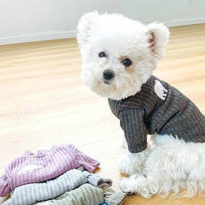 【犬服 犬 服 犬の服 秋服 冬服用】シロクマセーター【刺繍 ワンポイント 袖あり 柔らかいドッグ ペット ウェア ダックス トイプードル チワワ タムベディおしゃれ マルチーズ 】[CN]