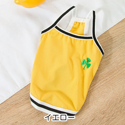 【犬 夏服 犬の服 春服用】刺繍がかわいいキャミソール【ドッグウェア ペット アウトレット ダックス トイプードル チワワ タムベディ キュート マルチーズ】[CN]