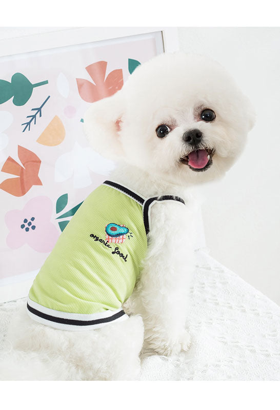 【犬 夏服 犬の服 春服用】刺繍がかわいいキャミソール【ドッグウェア ペット アウトレット ダックス トイプードル チワワ タムベディ キュート マルチーズ】[CN]