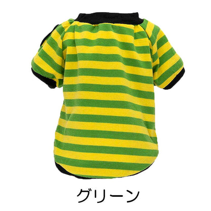 【犬服 犬 服 犬の服 春服 夏服用 】《名入れ可能》サイドエンブレムボーダーシャツ【ドッグウェア ペット ダックス トイプードル チワワ タムベディかっこいい パグ】[CN][GI]