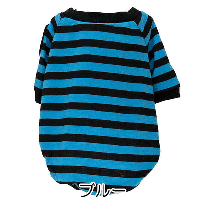 【犬服 犬 服 犬の服 春服 夏服用 】《名入れ可能》サイドエンブレムボーダーシャツ【ドッグウェア ペット ダックス トイプードル チワワ タムベディかっこいい パグ】[CN][GI]