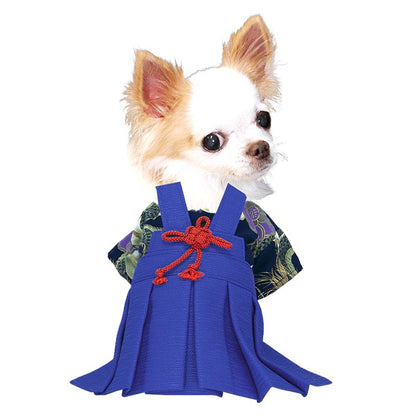 【犬服 犬 服 犬の服 秋服 冬服用 着物】男振り袴(はかま)紫明(しめい)《名入れ可能》【晴れ着 雲龍 和装 正月 初詣 和柄 男の子 ドッグ ペット ウェア ダックス トイプードル チワワ タムベディ男前】