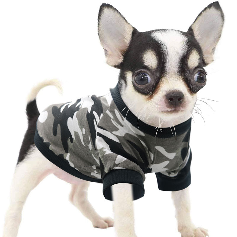 【犬服 犬 服 犬の服 冬服 秋服用】スマートミリタリーシャツ《名入れ可能》【迷彩 カモフラ ドッグ ペット ウェア ダックス トイプードル チワワ タムベディかっこいい】[CN]
