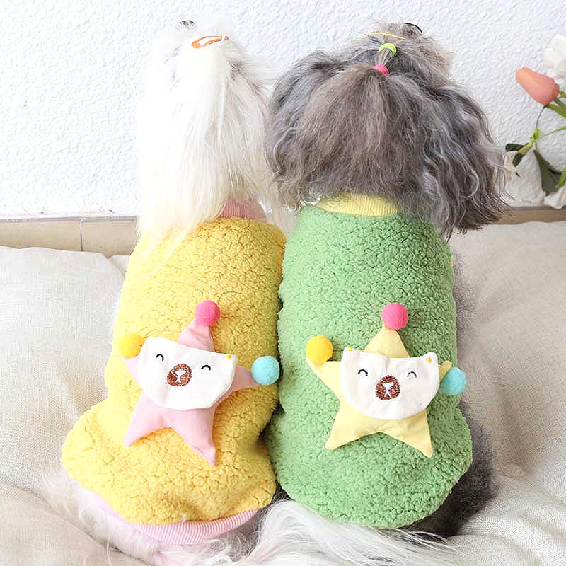 【犬服 犬 服 犬の服】スマイルスターモコモコシャツ【ドッグウェア フリース マイヤー ボア ペット アウトレット ダックス トイプードル チワワ 服 タムベディ かわいい マルチーズ】[CN][GI]
