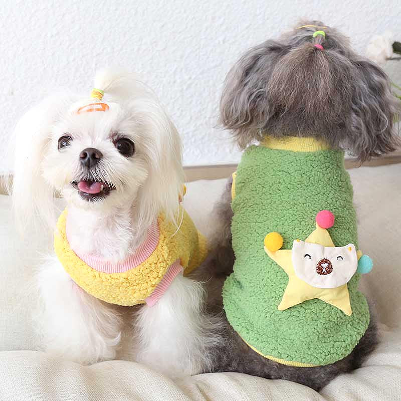 【犬服 犬 服 犬の服】スマイルスターモコモコシャツ【ドッグウェア フリース マイヤー ボア ペット アウトレット ダックス トイプードル チワワ 服 タムベディ かわいい マルチーズ】[CN][GI]