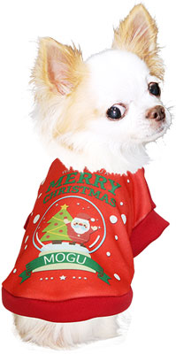 【犬服 犬 服 秋冬 犬の服 名入れ】愛犬のお名前入り スノードーム シャツ 【ドッグウェア ペット クリスマス サンタクロース ぺット トイプードル チワワ ダックス パピヨン タムベディ】(S/3/RI/H/)