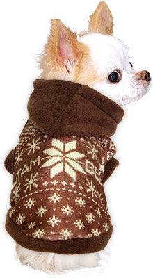 【犬服 犬 服 秋冬 犬の服】スノーフレーク フリースパーカー【ドッグウェア ぽかぽか 寒さ対策 雪の結晶 ノルディック トイプードル チワワ ダックス タムベディ おしゃれ ヨークシャー】[GI]