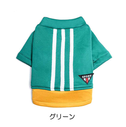 【犬服 犬 服 犬の服】スポーツラインシャツ【ドッグウェア 裏起毛 ペット アウトレット ダックス トイプードル チワワ 服 タムベディ かっこいい パグ】[CN]