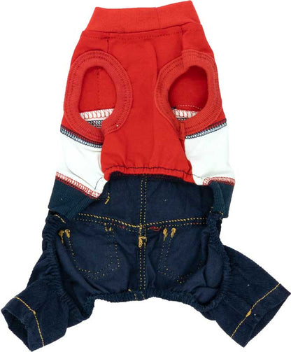 【犬服 犬 服 犬の服】スポーティボーイつなぎ【ドッグウェア ペット つなぎ アウトレット ダックス トイプードル チワワ 服 タムベディ かっこいい シーズー】[CN][GI]