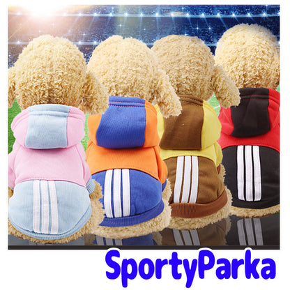 【犬服 犬 服 犬の服 秋服 冬服用】スポーティパーカー【ラインフード前開きボタンドッグ ペット ウェア アウトレット ダックス トイプードル チワワ タムベディかっこいい ポメラニアン】[CN][GI]