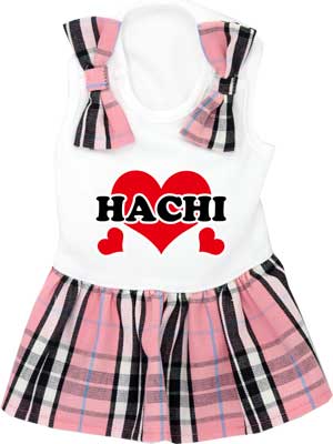 【犬服 犬 服 犬の服 名入れ】愛犬のお名前入り ショルダーリボン ワンピース【ドッグウェア ハート 女の子 ダックス トイプードル チワワ おしゃれ ポメラニアン タムベディ】(H/)