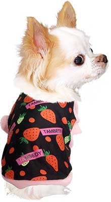 【犬服 犬 服 犬の服】ストロベリー フリース 【ドッグウェア ぽかぽか 寒さ対策 イチゴ 果物 トイプードル チワワ ダックス タムベディ キュート パグ】[GI]