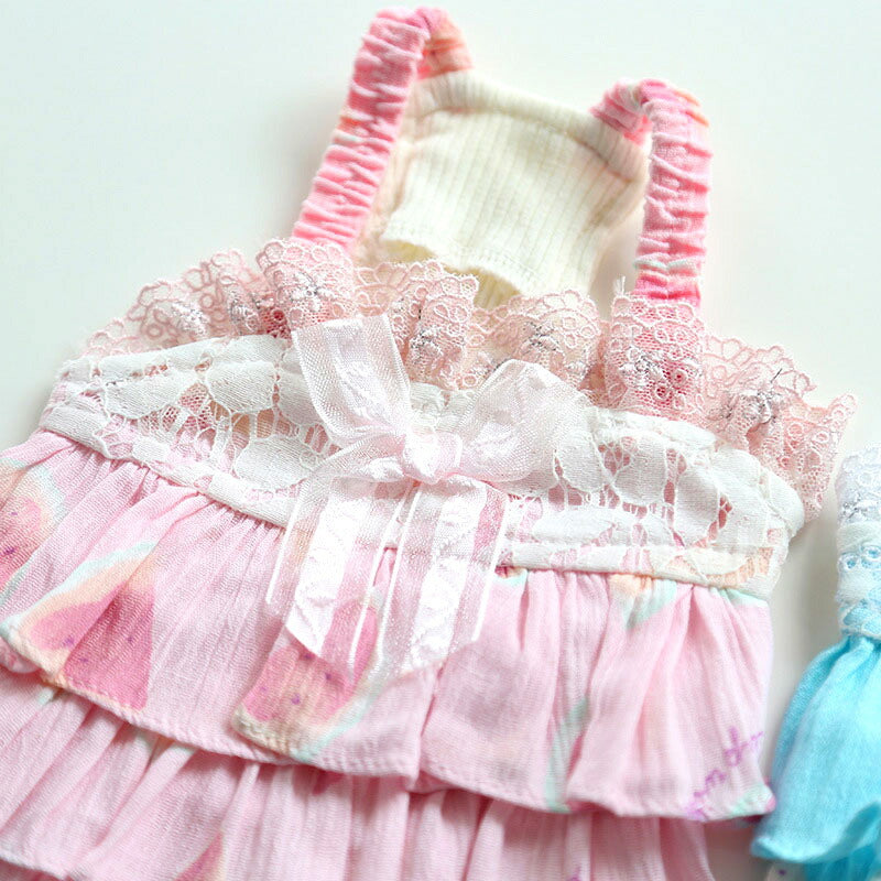 【犬服 犬 服 夏 犬の服 春服用】3段フリルのスイカキャミワンピース【ドッグウェア レース パステル リボン ペット ダックス トイプードル チワワ タムベディかわいい ポメラニアン】[CN]