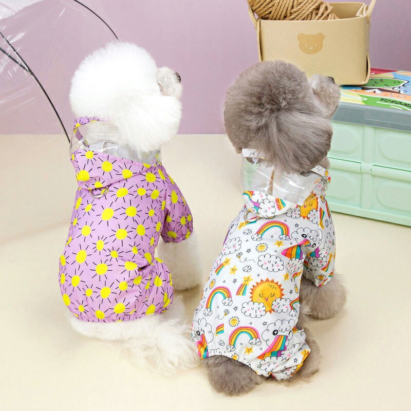 【犬服 犬 服 犬の服 春服 夏服用】サンホープレインコート【カッパ 雨の日 お散歩対策 梅雨 防水 太陽ドッグ ペット ウェア ダックス トイプードル チワワ タムベディかわいい マルチーズ】[CN]