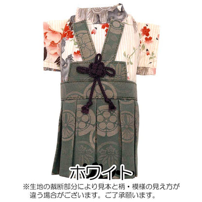 【犬服 犬 服 犬の服 秋服 冬服用】男振り袴 男振り袴 涼城(すずしろ)《名入れ可能》【着物 和装 お正月 初詣 年賀状 七五三 前開きドッグ ペット ウェア ダックス トイプードル チワワ タムベディかっこいいい パグ】