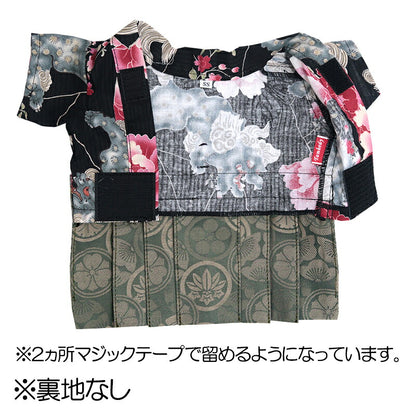 【犬服 犬 服 犬の服 秋服 冬服用】男振り袴 男振り袴 涼城(すずしろ)《名入れ可能》【着物 和装 お正月 初詣 年賀状 七五三 前開きドッグ ペット ウェア ダックス トイプードル チワワ タムベディかっこいいい パグ】