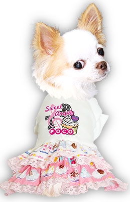 【犬服 犬 服 犬の服 名入れ】愛犬のお名前入り スイートエンジェルワンピース【ドッグウェア ペット フリル 女の子 トイプードル チワワ ダックス かわいい ポメラニアン タムベディ】(H/)