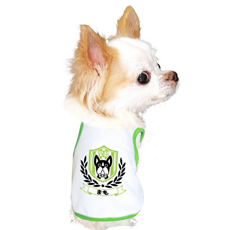 【犬服 犬 服 犬の服 服用 夏服用】愛犬のお名前入り 接触冷感素材 クール シンボルワン【日本製 濡らす 冷たい 冷房対策ドッグ ペット ウェア ダックス トイプードル チワワ タムベディ 涼しい パグ】(O/B/T/H/)