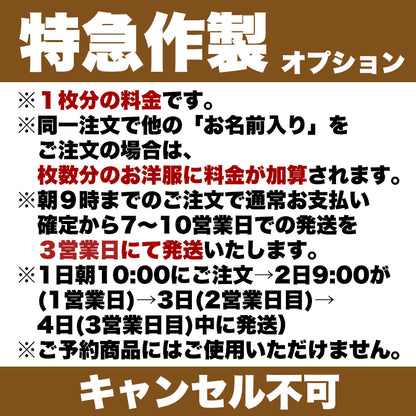 名入れ・特急オプション