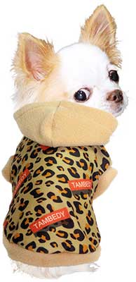 【犬服 犬 服 犬の服】タムレオパード フリース パーカー 【ドッグウェア ぽかぽか 寒さ対策 アニマル柄 トイプードル チワワ ダックス タムベディ かっこいい パピヨン】[GI]
