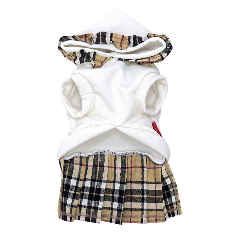 【犬服 犬 服 犬の服 名入れ 春服用】愛犬のお名前入り TBカンパニー ワンピース【くま ベア チェック フリル ドッグ ペット ウェア ダックス トイプードル チワワ タムベディかわいい ポメラニアン】