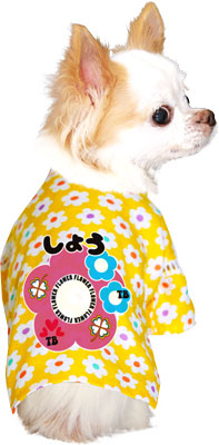 【犬 浴衣 甚平 犬の服 名入れ】愛犬のお名前入り TBフラワー 甚平【ドッグウェア ペット 花柄 トイプードル チワワ ダックス タムベディ かわいい パピヨン タムベディ 男の子 女の子】