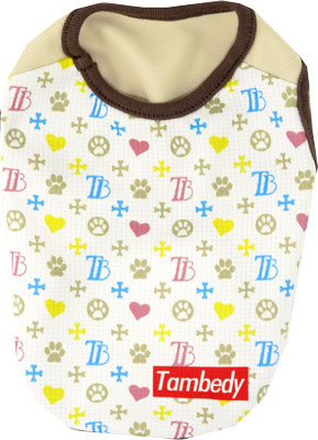 【犬服 犬 服 犬の服 春服 夏服用 涼しい】ひんやり 接触冷感素材 クール TBモノグラム シャツ(BW)【ドッグ ウェア ペット チワワ ダックス トイプードル 暑さ対策 タムベディ】