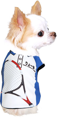 【犬 夏服 犬の服 名入れ】愛犬のお名前入り テニスのワンコ様シャツ【ドッグウェア ひんやり 接触冷感素材 クールかジャージ素材 日本代表 チワワ ダックス トイプードル ヨークシャ タムベディ】(S/B/N/H/)