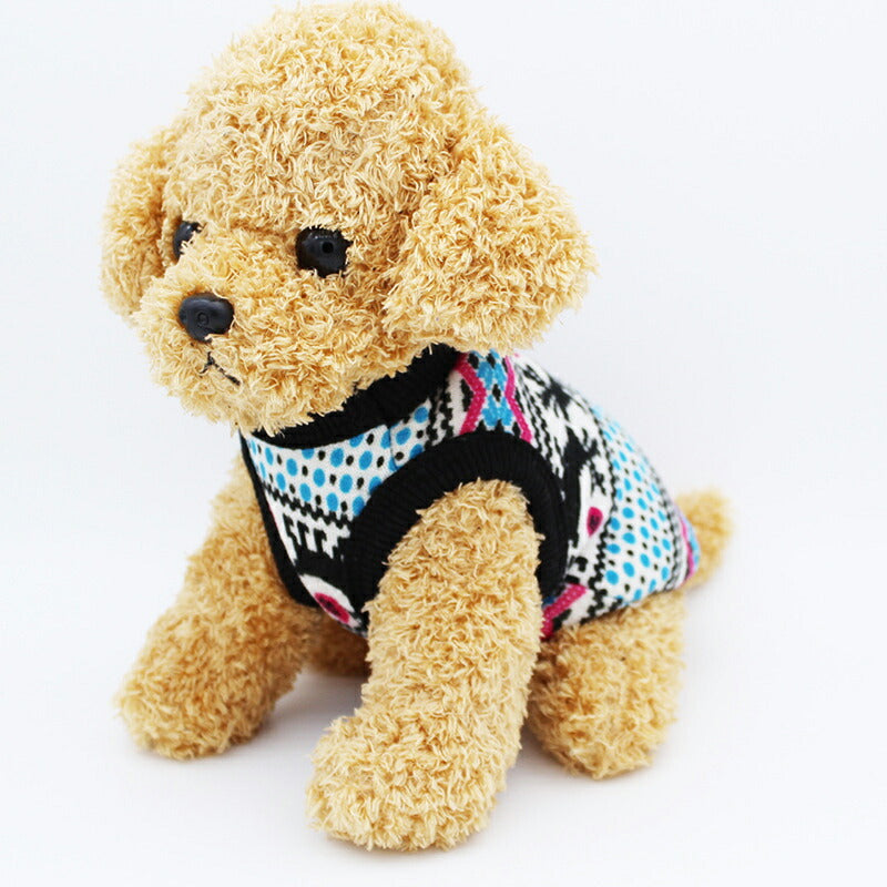 【犬服 犬 服 犬の服 秋服 冬服用】トナカイノルディックシャツ【裏起毛 フワフワ 寒さ対策 幾何学模様 ドッグ ペット ウェア ダックス トイプードル チワワ タムベディおしゃれ パグ】[GI][CN]