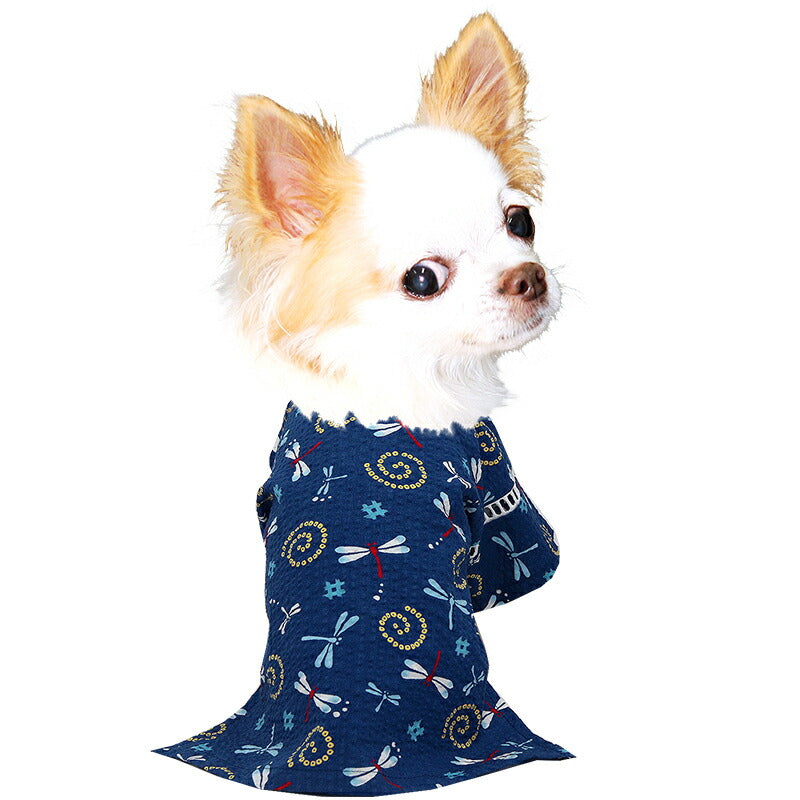 【犬服 犬 服 犬の服 夏服】トンボ甚平《名入れ可能》 日本製 【和装 しんべい 和柄 迷彩 カモフラ インスタ映え 花火大会 夏 お祭りドッグ ペット ウェア ダックス トイプードル チワワ タムベディ かっこいい シーズー】