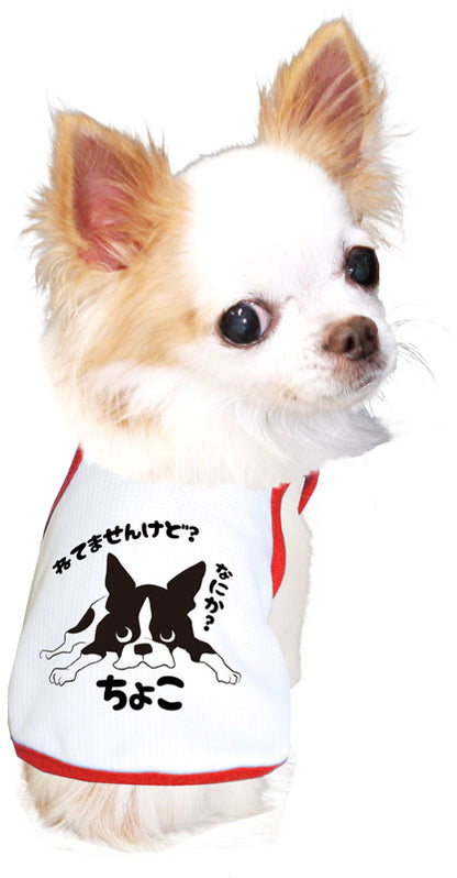 【犬 夏服 犬の服 名入れ 春服用】愛犬のお名前入り ひんやり 接触冷感素材 クール とろけるわんこ【ドッグウェア ペット ダックス トイプードル チワワ タムベディおもしろい パグ】(O/B/T/H)