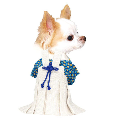 【犬服 犬 服 犬の服 秋服 冬服用 着物】男振り袴 十色《名入れ可能》【ポリちりめん 晴れ着 正月 年賀状 七五三 男の子 ドッグ ペット ウェア トイプードル チワワ タムベディおしゃれ】