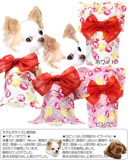 【犬服 犬 服 犬の服】《名入れ可能》《コサージュ別売》月うさぎ ゆかた(浴衣)【ドッグウェア 春服 夏服用 ペット 和柄 お祭り チワワ ダックス トイプードル タムベディ かわいい パピヨン タムベディ】【202106】[GI]