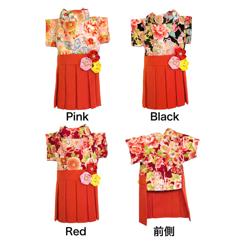 【犬服 犬 服 犬の服 秋服 冬服用】うららか袴 紬花(つむぎか)《名入れ可能》【日本製 着物 和装 お正月 初詣 年賀状 七五三 前開きドッグ ペット ウェア ダックス トイプードル チワワ タムベディ艶やか シーズー セール】