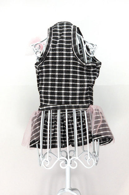 【犬 夏服 犬の服 春服用】チュールリボンボーダーワンピース【ドッグウェア スカート キャミソール ペット ダックス トイプードル チワワ タムベディおしゃれ ポメラニアン】[CN]