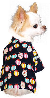 【犬 浴衣 甚平 犬の服】《名入れ可能》提灯（ちょうちん）★甚平【ドッグ 男の子 女の子 ゆかた ペットウェア 着物 和柄 部屋着 ダックス トイプードル チワワ タムベディ かっこいい ヨーキー】[GI]