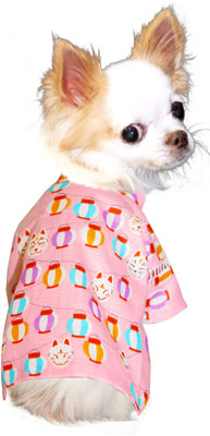 【犬 浴衣 甚平 犬の服】《名入れ可能》提灯（ちょうちん）★甚平【ドッグ 男の子 女の子 ゆかた ペットウェア 着物 和柄 部屋着 ダックス トイプードル チワワ タムベディ かっこいい ヨーキー】[GI]