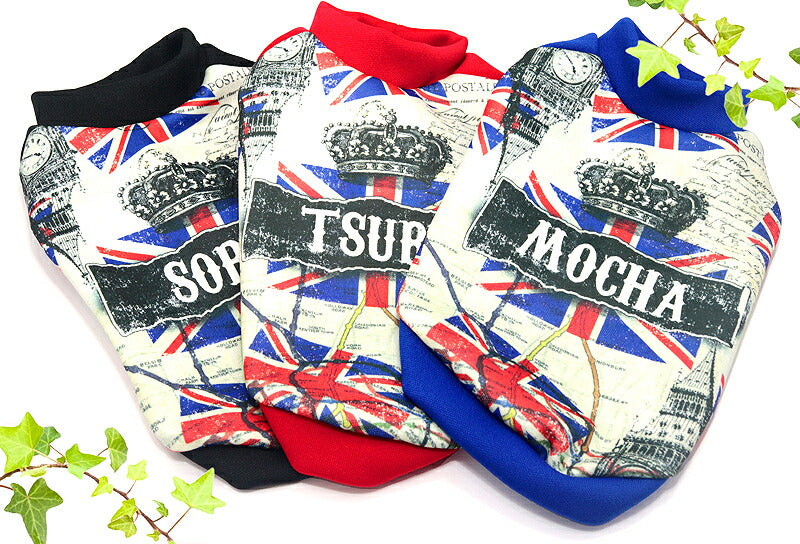 【犬服 犬 服 犬の服 春服 夏服用】愛犬のお名前入り ユニオンフラッグ【イギリス 国旗 ユニオンジャック 日本製ドッグ ペット ウェア ダックス トイプードル チワワ タムベディ かっこいい シーズー】(S/3/RI/H/)