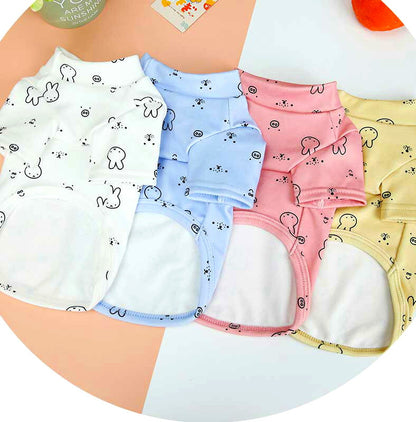 【犬服 犬 服 犬の服 春 夏用】【名入れ可能】うさぎさんシャツ【ラビット袖あり 抜毛対策 冷房対策 ドッグ ペット ウェア ダックス トイプードル チワワ タムベディ愛らしい シーズー】[CN]