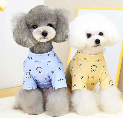 【犬服 犬 服 犬の服 春 夏用】【名入れ可能】うさぎさんシャツ【ラビット袖あり 抜毛対策 冷房対策 ドッグ ペット ウェア ダックス トイプードル チワワ タムベディ愛らしい シーズー】[CN]