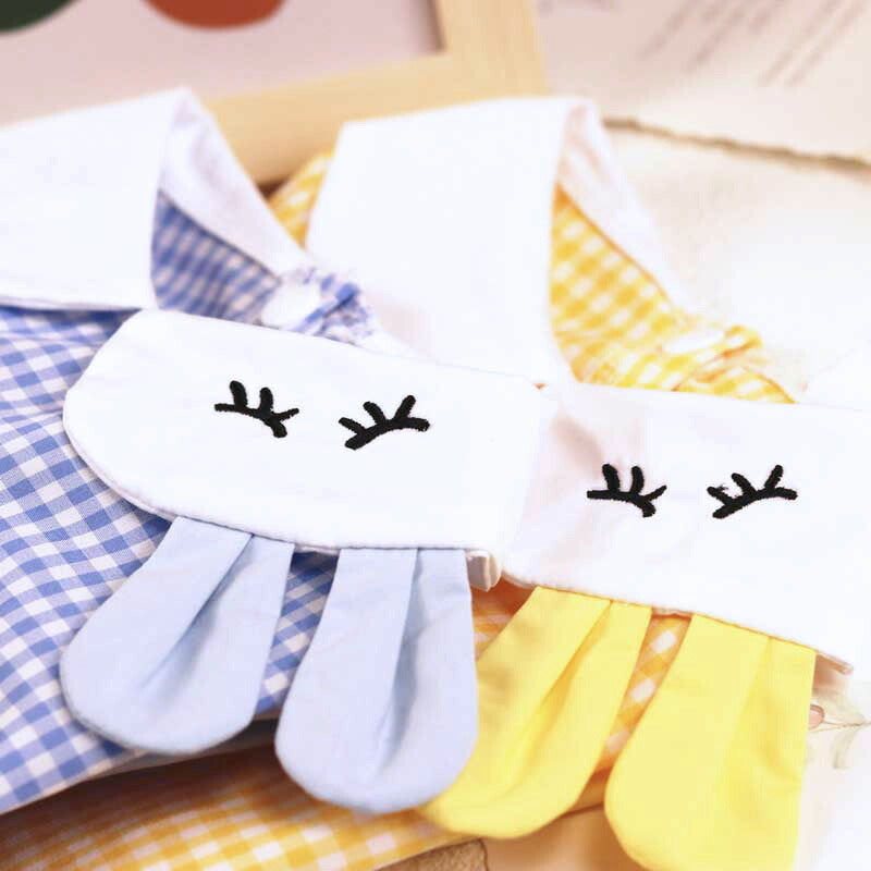 【犬 夏服 犬の服 春服用】うさちゃんポケットシャツ【ドッグウェア うさぎ チェック 襟付き 袖あり ドッグ ペット ダックス トイプードル チワワ タムベディかわいい パグ】[CN][GI]
