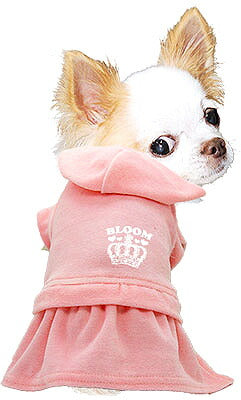 【犬服 犬 服 犬の服 名入れ】愛犬のお名前入り ベロアワンピース【ドッグウェア ペット クラウン 女の子 トイプードル チワワ ダックス おしゃれ シーズー タムベディ】(L/)[GI]