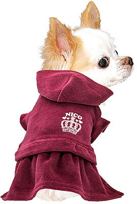 【犬服 犬 服 犬の服 名入れ】愛犬のお名前入り ベロアワンピース【ドッグウェア ペット クラウン 女の子 トイプードル チワワ ダックス おしゃれ シーズー タムベディ】(L/)[GI]