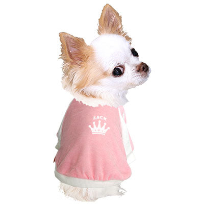 【犬服 犬 服 犬の服 名入れ】愛犬のお名前入り ベロアラグラン【ドッグウェア ペット クラウン トイプードル チワワ ダックス おしゃれ パグ タムベディ】(O/F/RA/L/)
